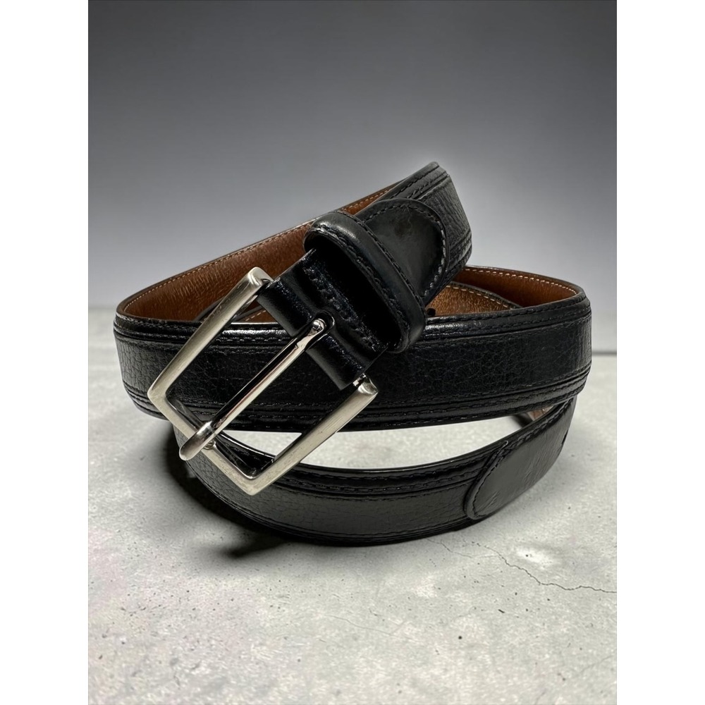 Johnston Murphy Dress Belt Mens 38 Black Leather Excellent 75-70040 Belt